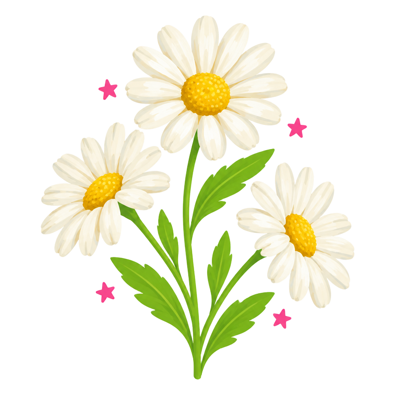 Illustrated daisies